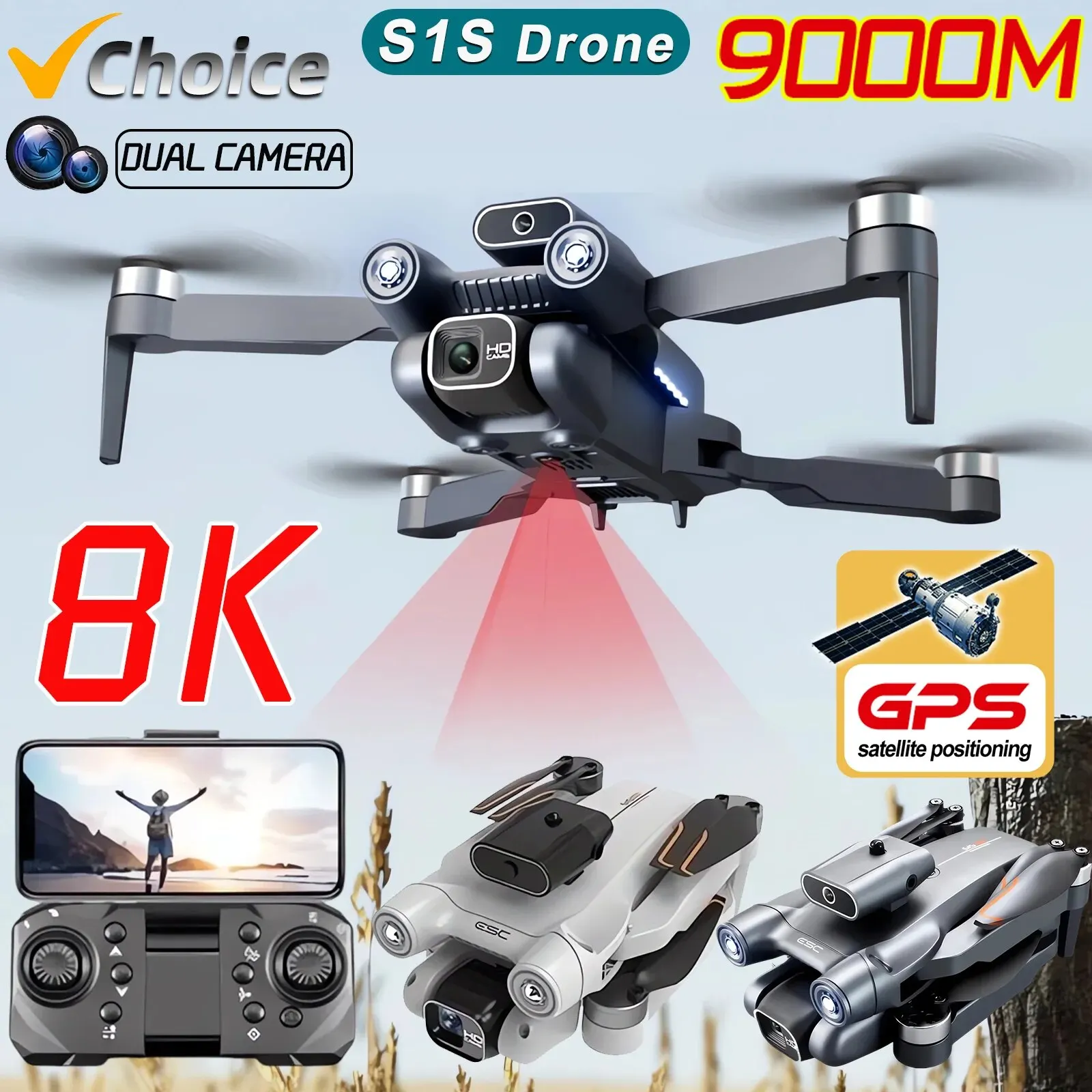 New S1S 5G GPS Drone Camera 8K - Drone Multispectral 评论和价格